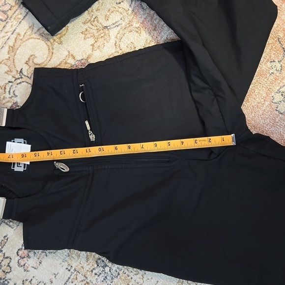 Fera Ladies Black Zip Front Bib Snowpants Boot Zippers Size 6 L - Picture 11 of 12